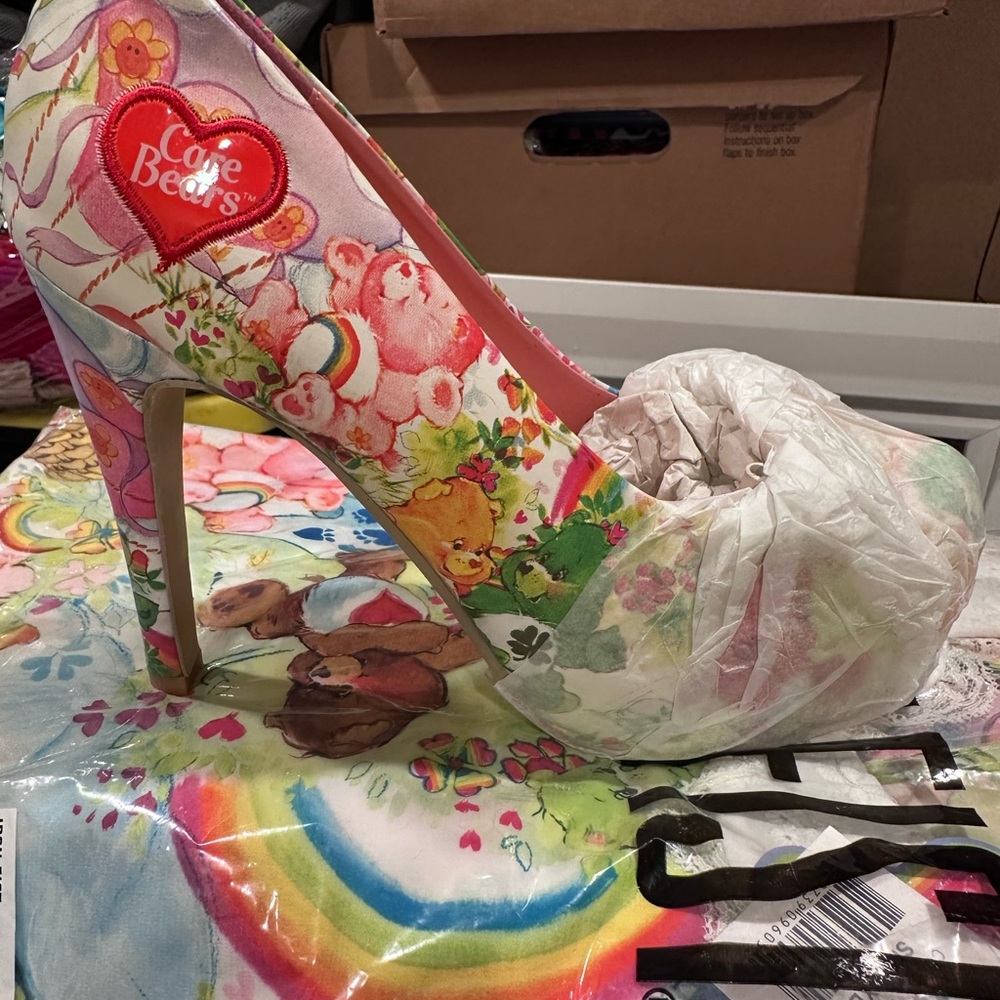Iron Fist Care Bears Pink Multicolor Heels